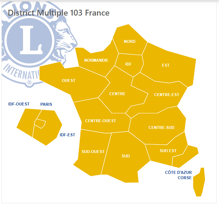 Carte du District Multiple 103 France